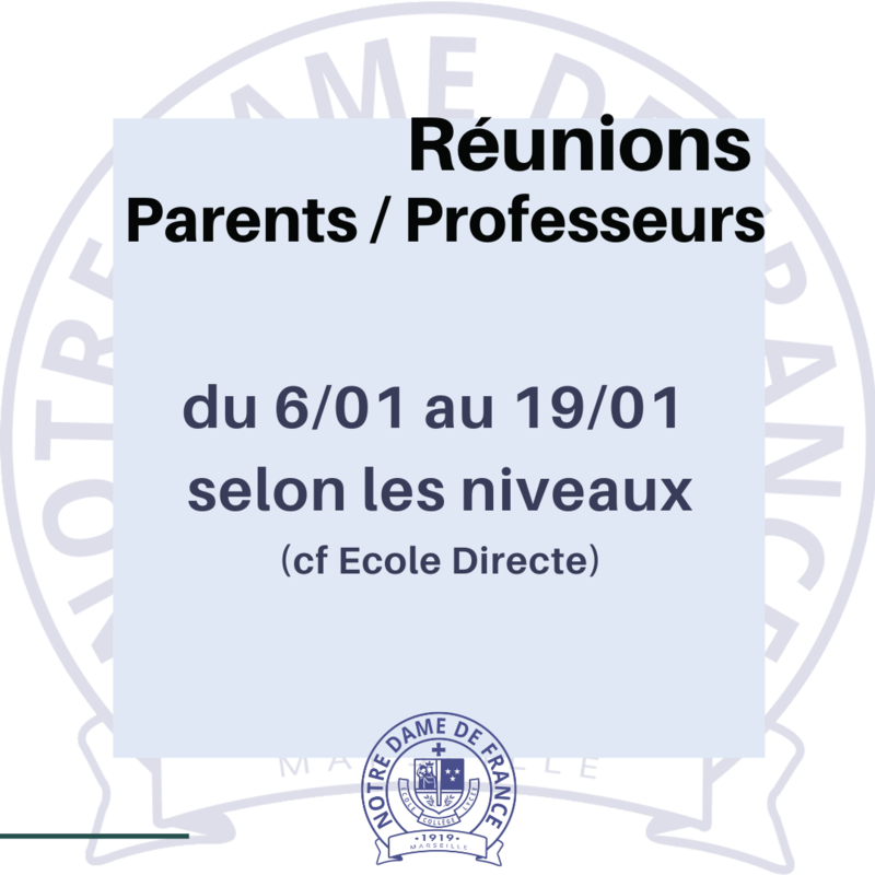 Réunions Parents/Professeurs