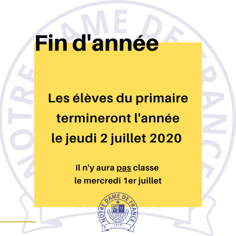 Primaire - Fin d'année