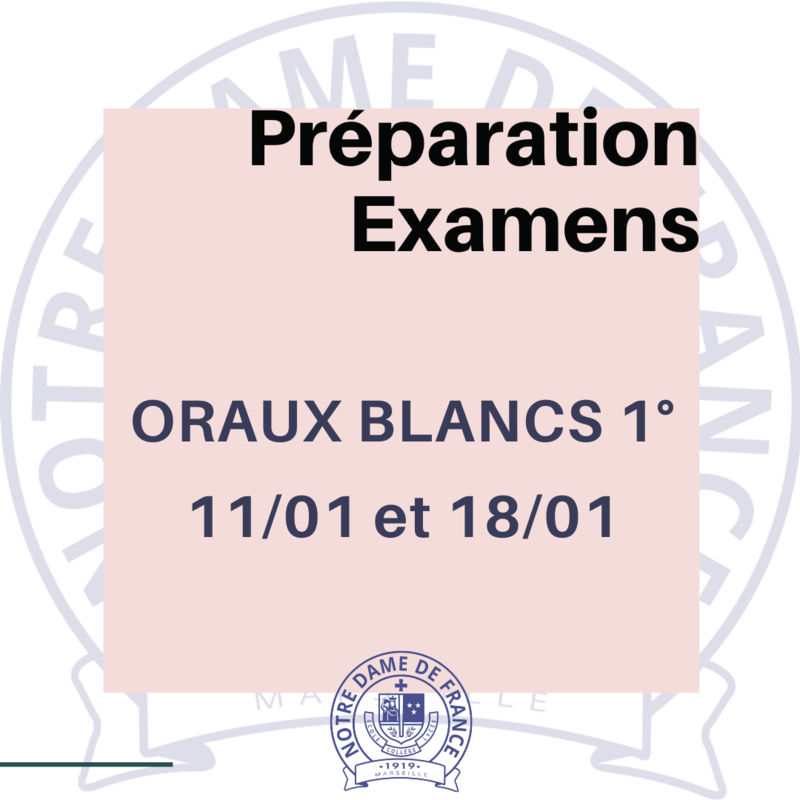 Oraux Blancs - 1°