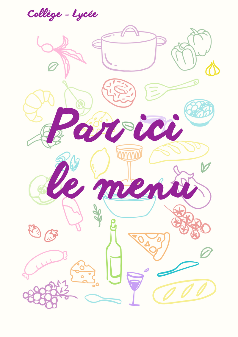 Menus du 1er au 26 juin 2026 - Collège et Lycée