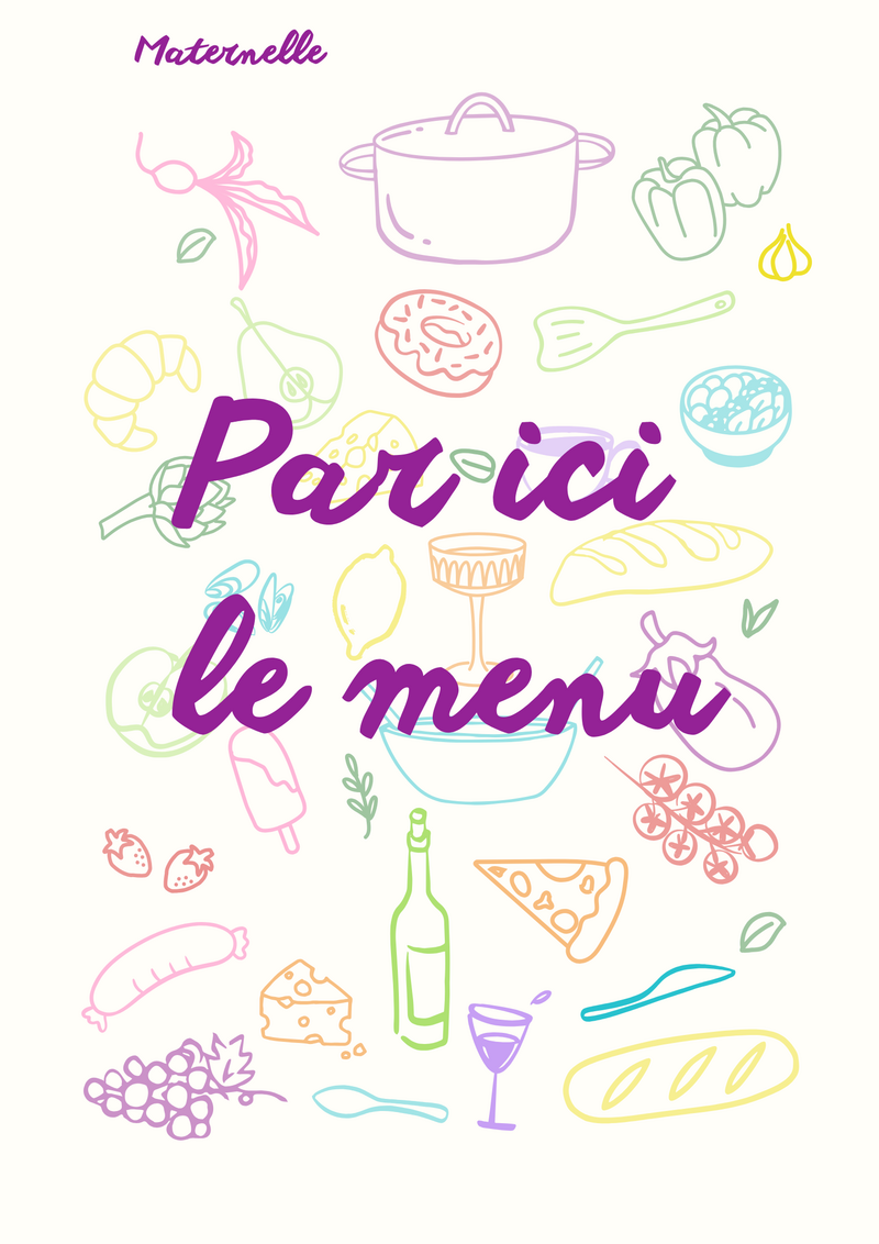 Menus du 28 septembre au 16 octobre 2026 - Maternelle