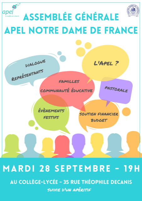 AG de l'APEL Notre-Dame de France - 28/09