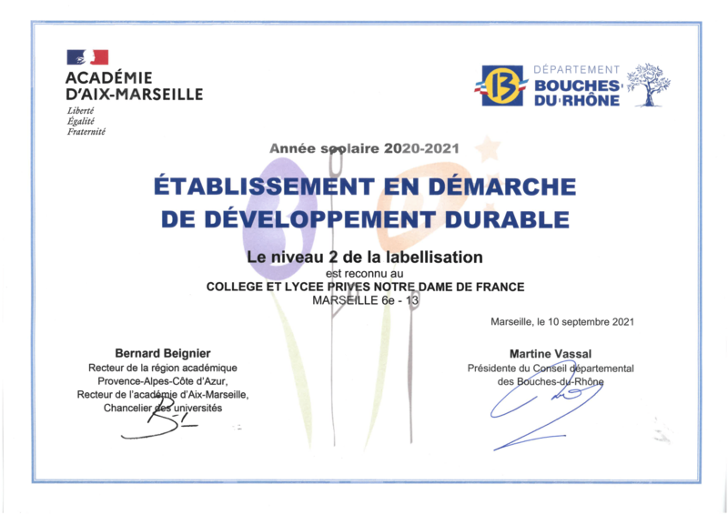 E3D  : Etablissement en Démarche de Développement Durable