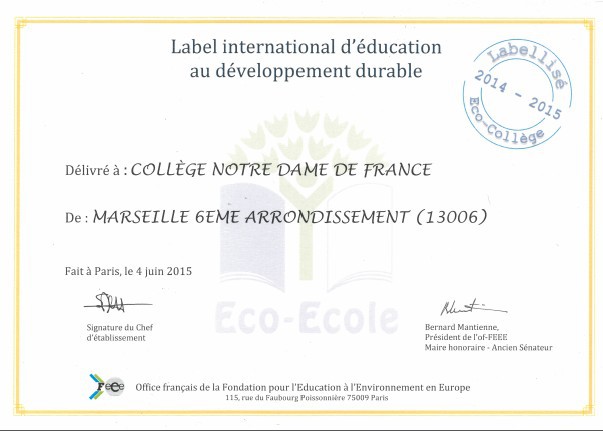Label Eco-Collège 2015
