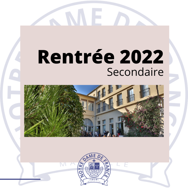 Rentrée 2022 - Secondaire